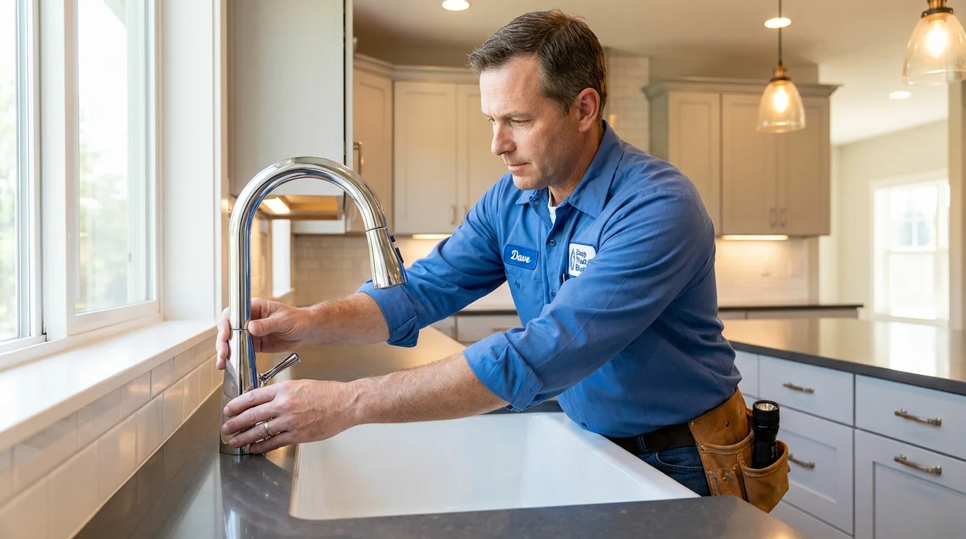 Kitchen faucet installation by Johns Plumbing LLC in Sterling